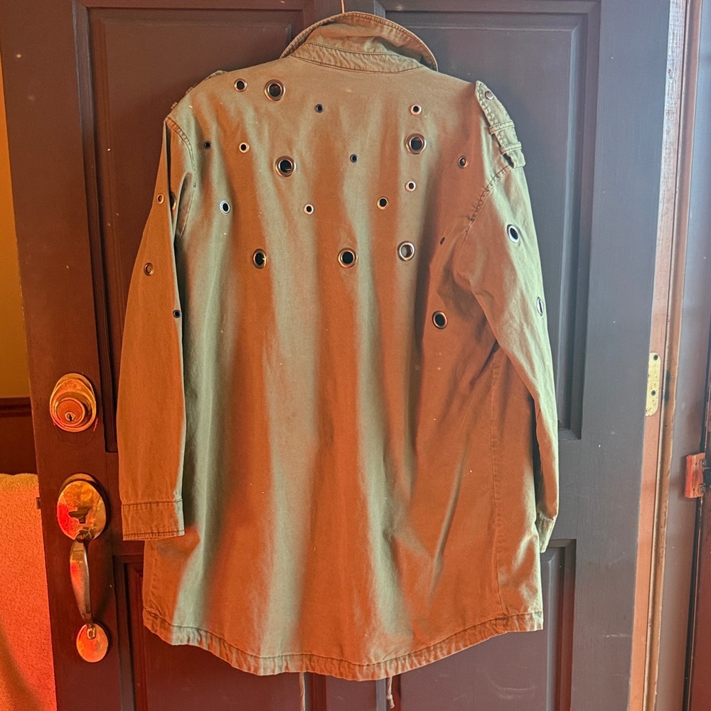 Zara Basic Olive Utility Jacket - Picture 7 of 9